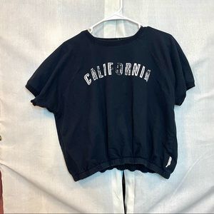 Kendall & Kylie Pacsun Collection Short Sleeve Black T-Shirt California